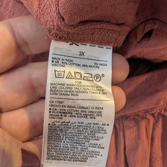 Old Navy Puff Sleeve Mini Swing Dress Pink Square Neck Plus Size 3X NEW NWT - Picture 9 of 9